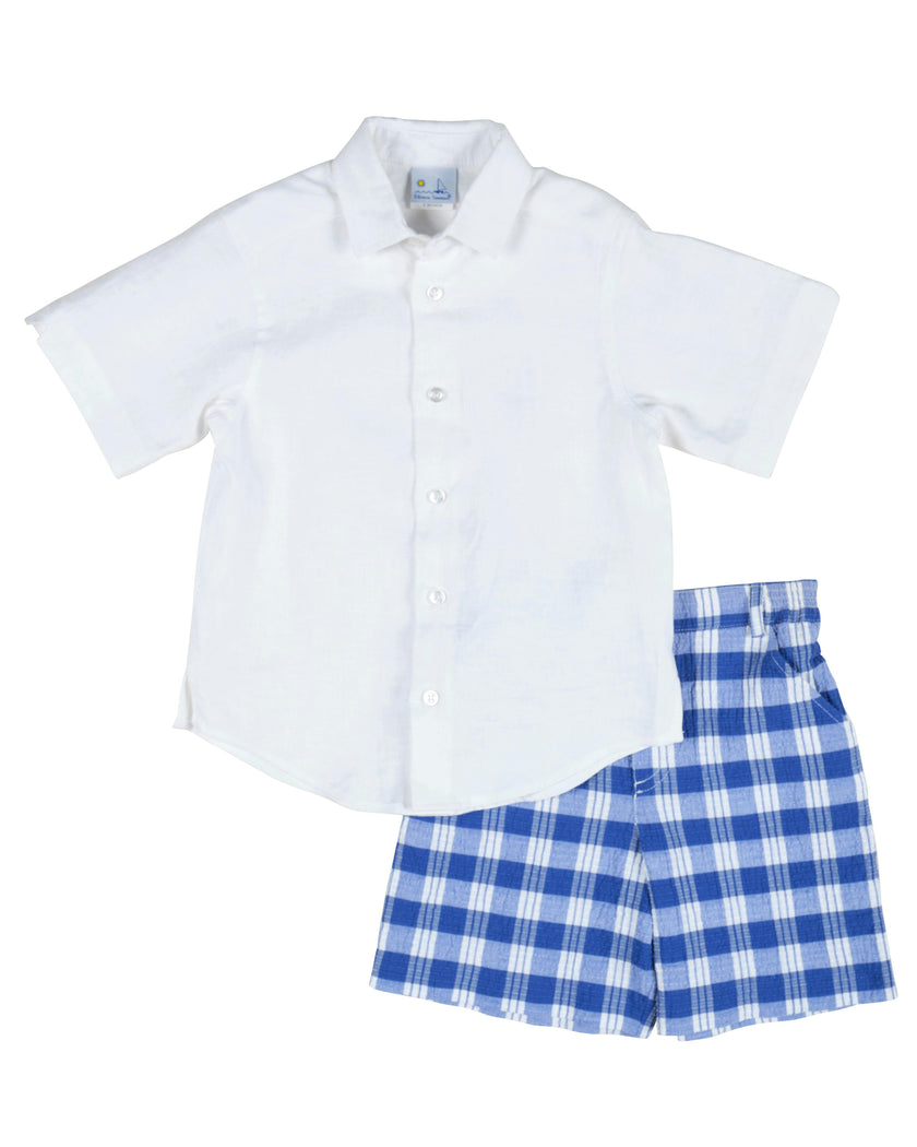 Plaid Seersucker Short