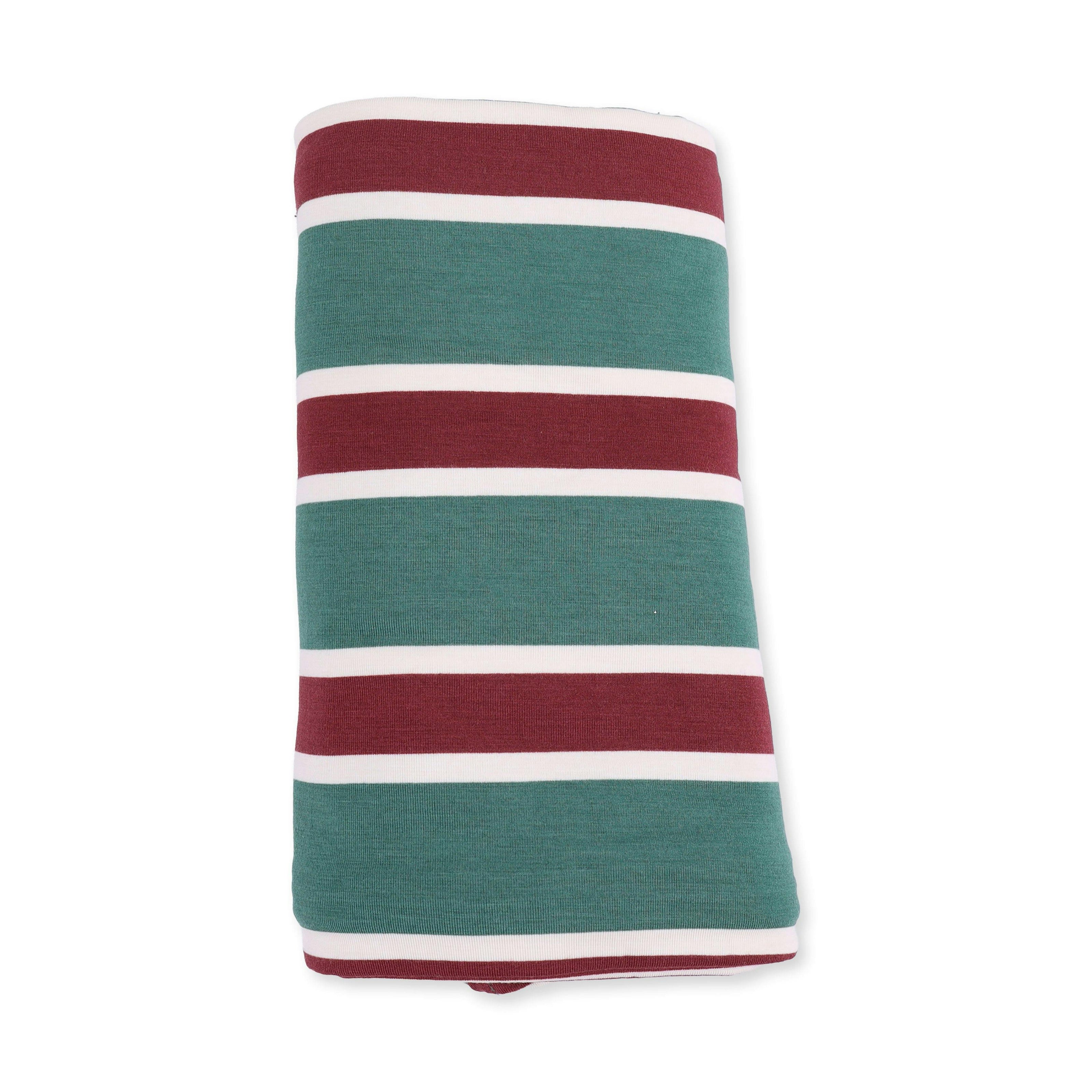 Rugby Stripe Green - Swaddle Blanket