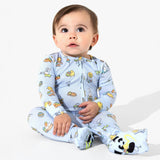 Easter Blue Bamboo Convertible Footie