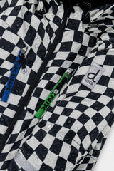 Two Piece Teknik Snowsuit White Checkered Print