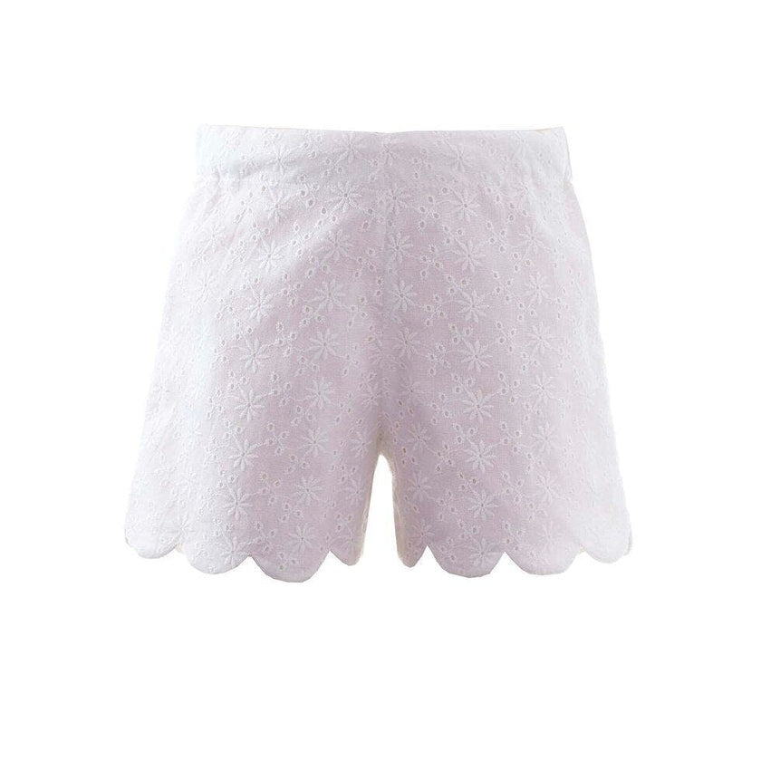 Eyelet Scalloped Shorts