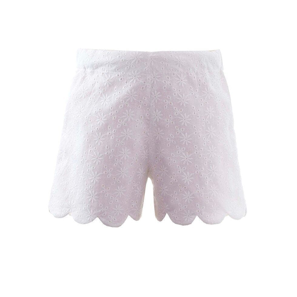 Eyelet Scalloped Shorts