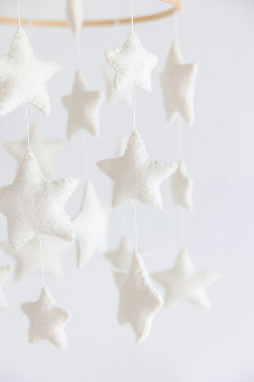 Stars Crib Mobile (White)