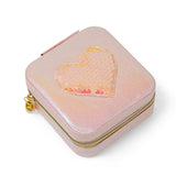 Girl's Sparking Sequin Heart Jewelry Box