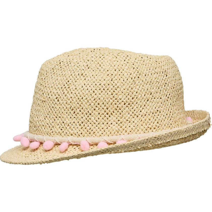 Pink Pompom Fedora