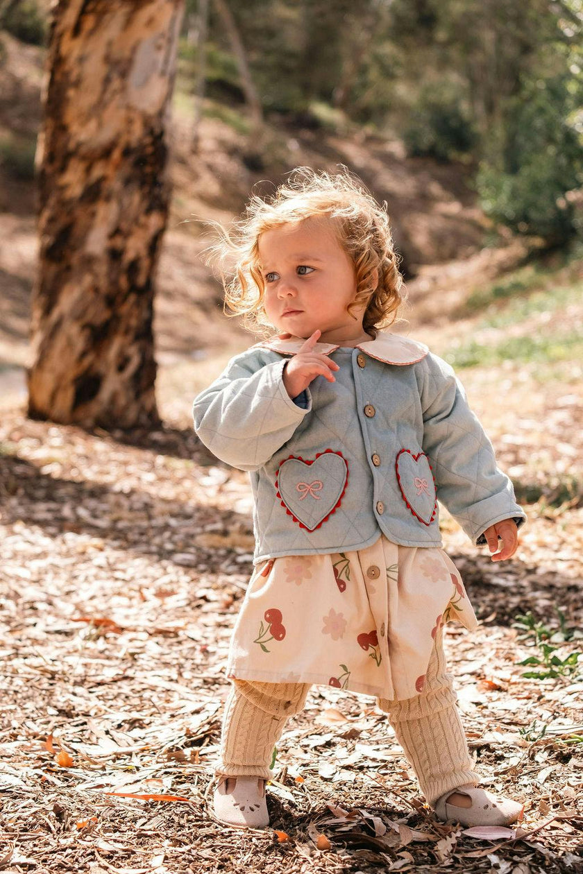 Quilted Jacket in Denim Darling