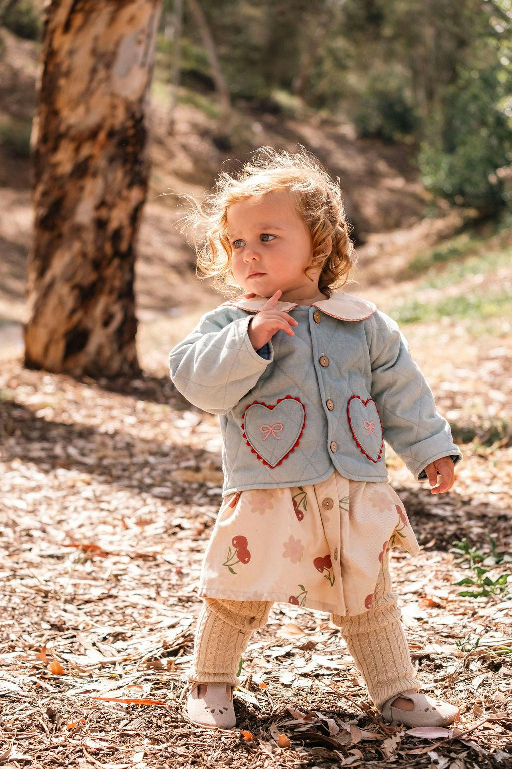 Quilted Jacket in Denim Darling