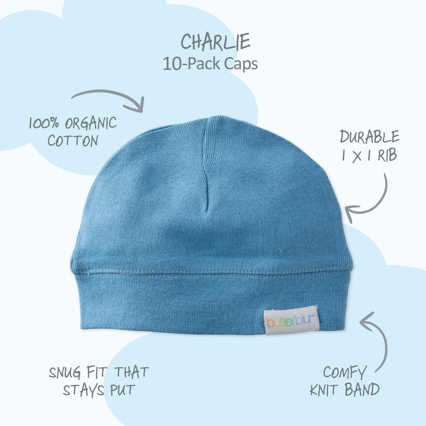 CHARLIE 10-Pack Baby Hats