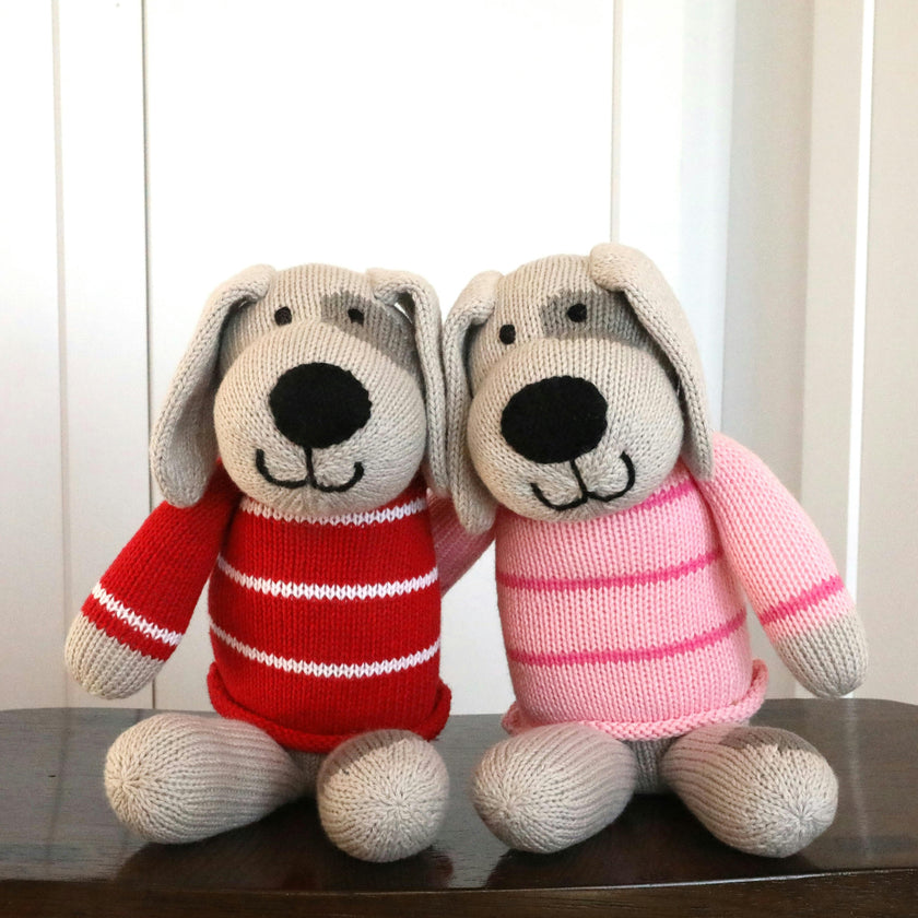 Valentine Puppy Plush, Red