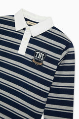 Glowee Polo Black Iris Stripe