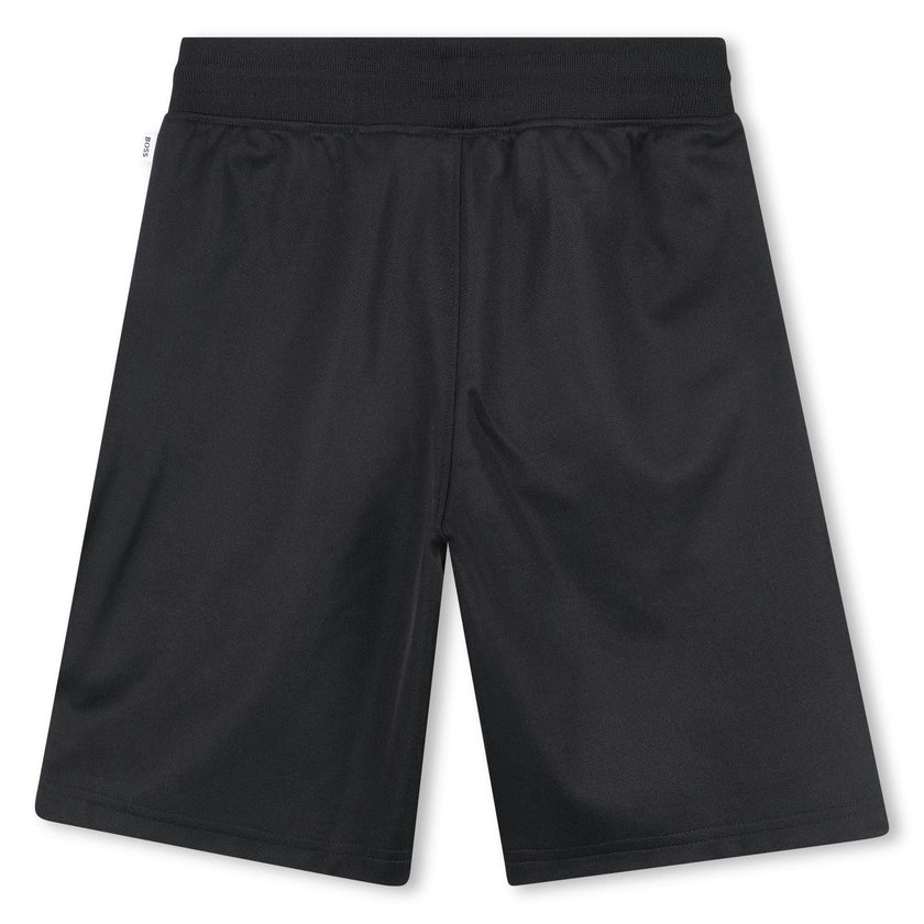 Black and White Workout Shorts Set
