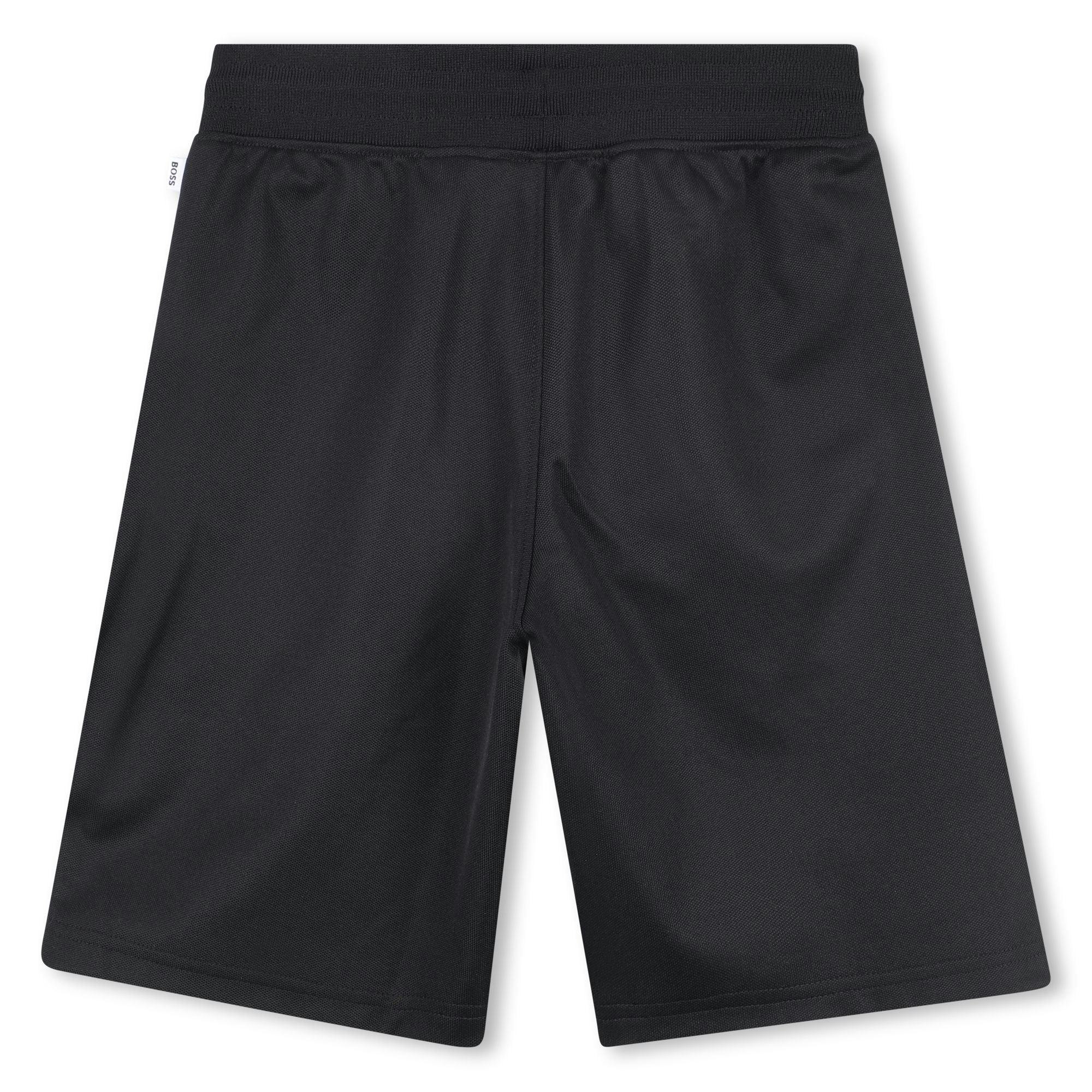 Black and White Workout Shorts Set