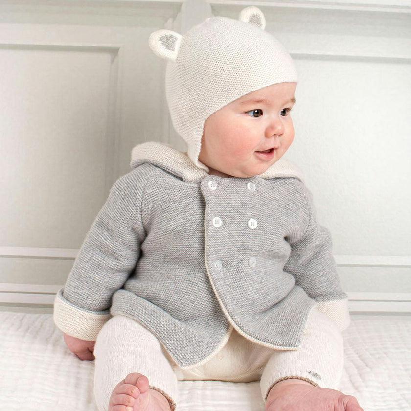 Baby Teddy Hat in White