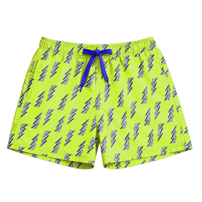 Dylan Boys Lightning Bolt Print Board Shorts