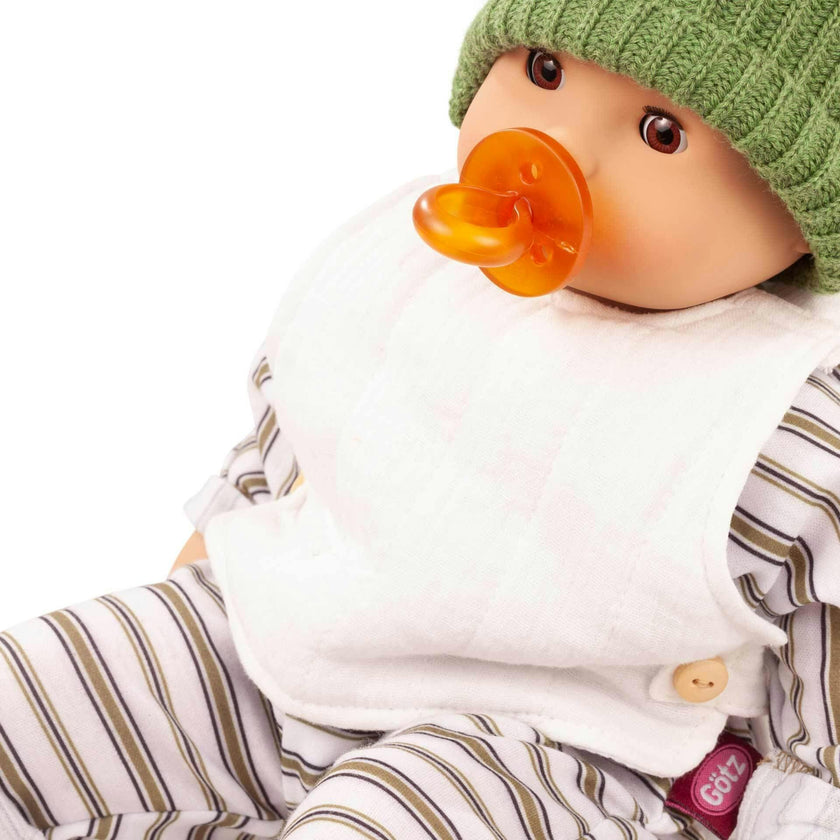 Maxy Muffin 16.5" Baby Doll with Sleepy Eyes and Urban Stripes Clothing