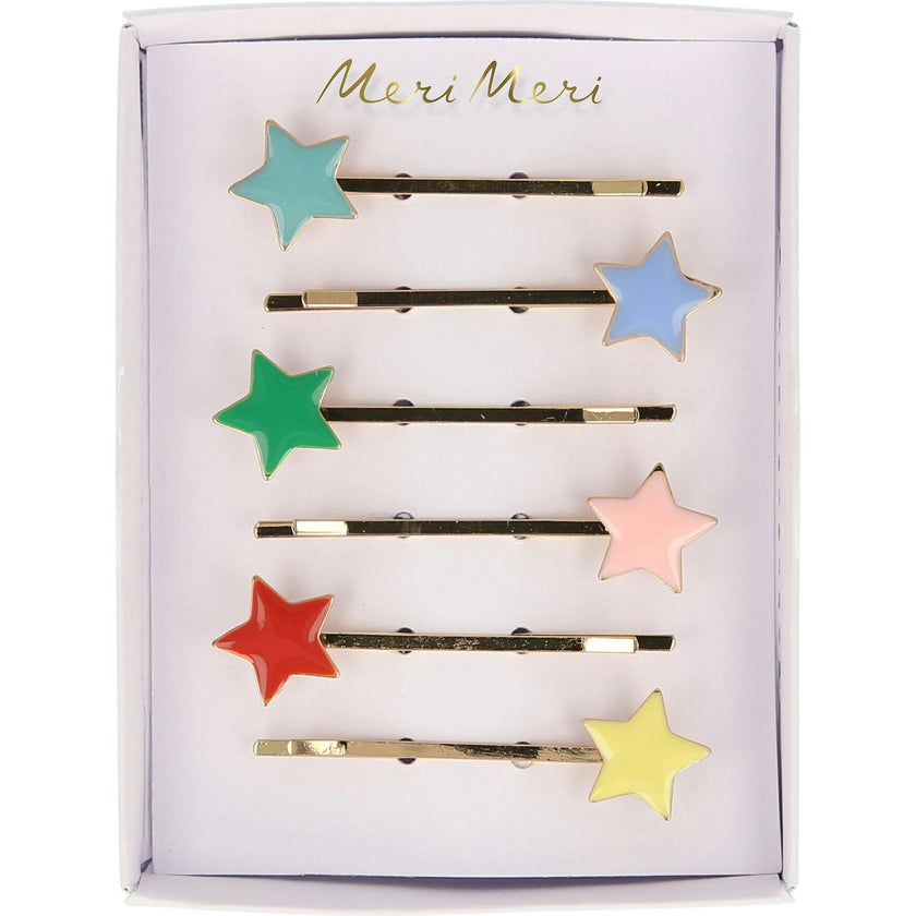 Enamel Star Hair Slides