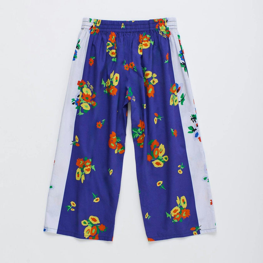 BLOSSOM PATCHWORK PANTS BLUE