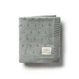 Transfer Flower Knit Baby Blanket