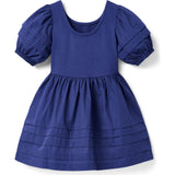 Pintuck Puff Sleeve Dress