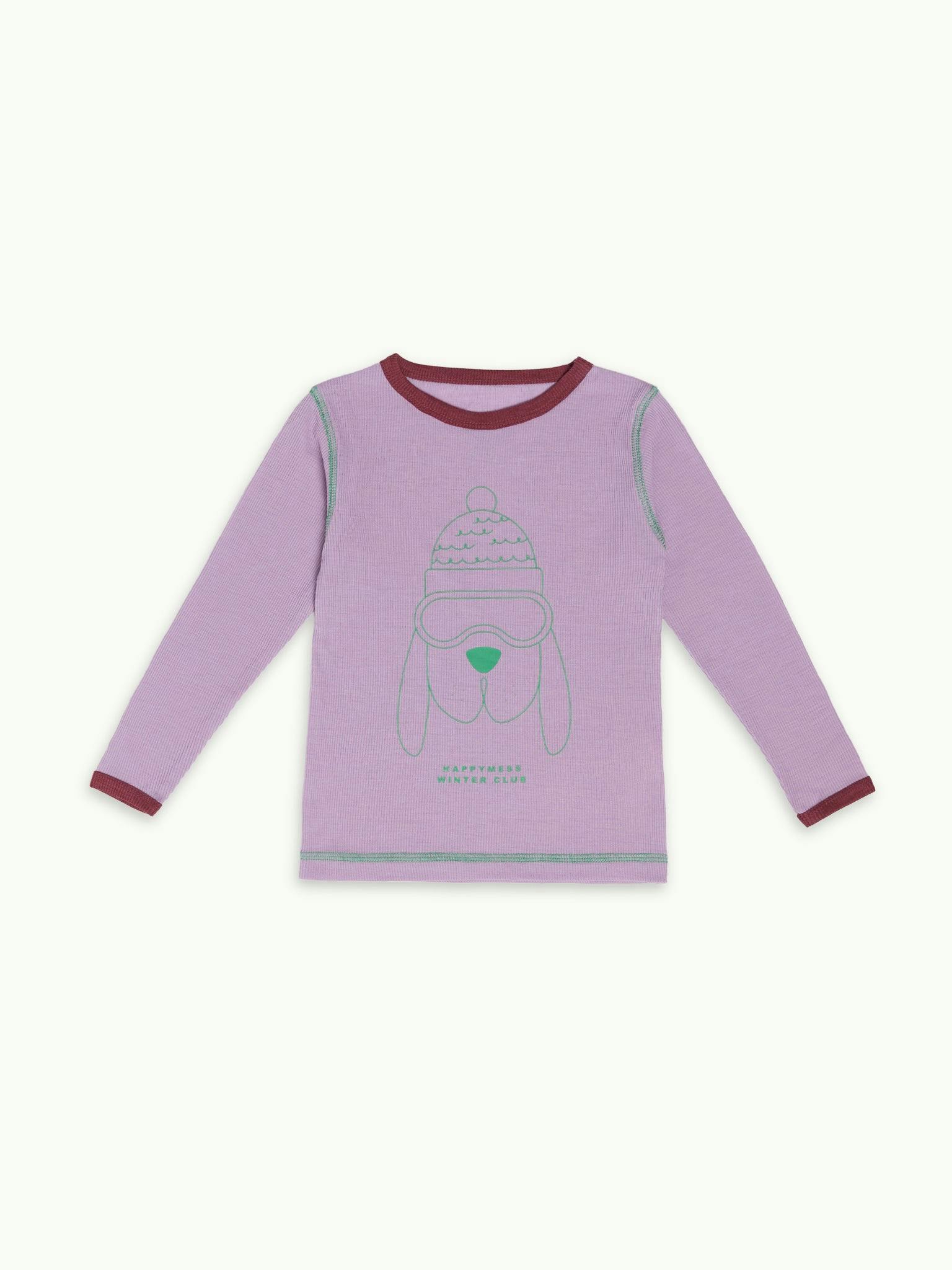 children's wool thermoactive longsleeve  - happy doggo