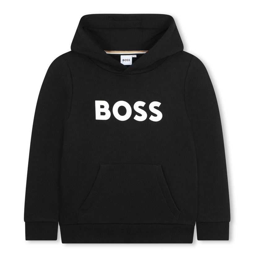 Black Hooded Logo Sweatshirt