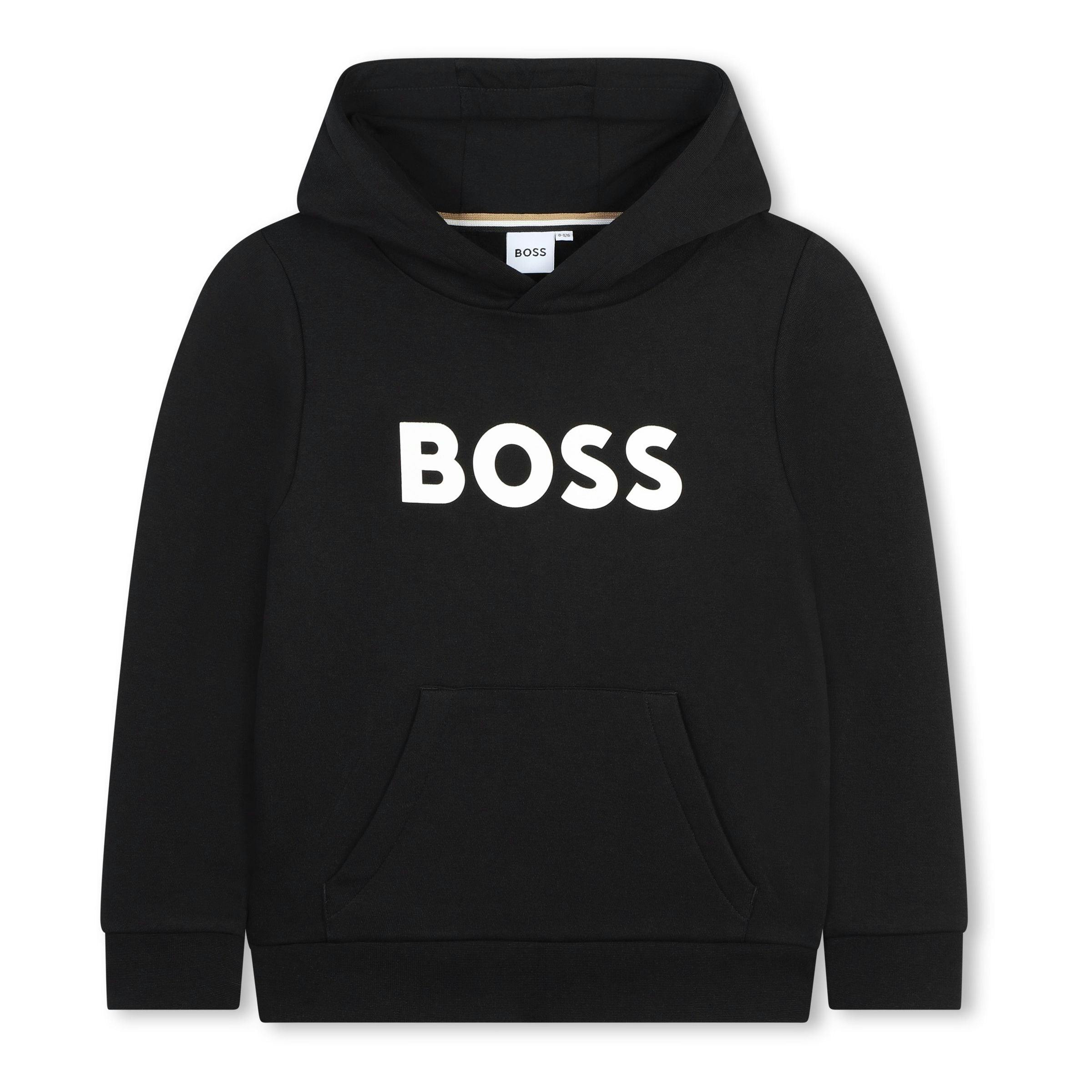 Black Hooded Logo Sweatshirt