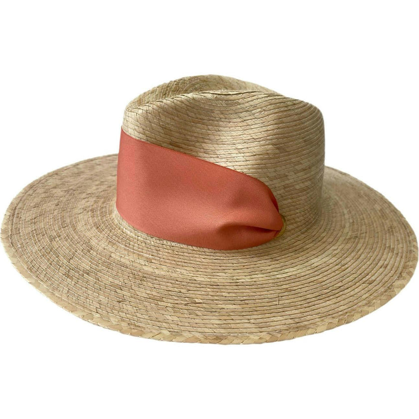 Zinnia Sun Hat - Wide & Short Red Grosgrain Ribbon