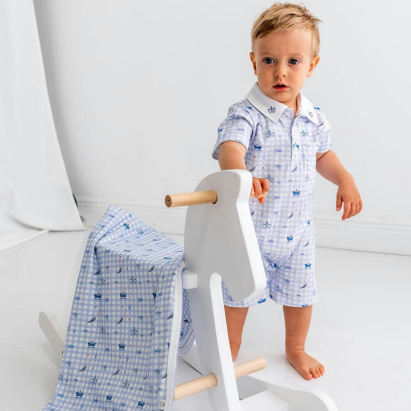 Sailor Pima Cotton Short Romper