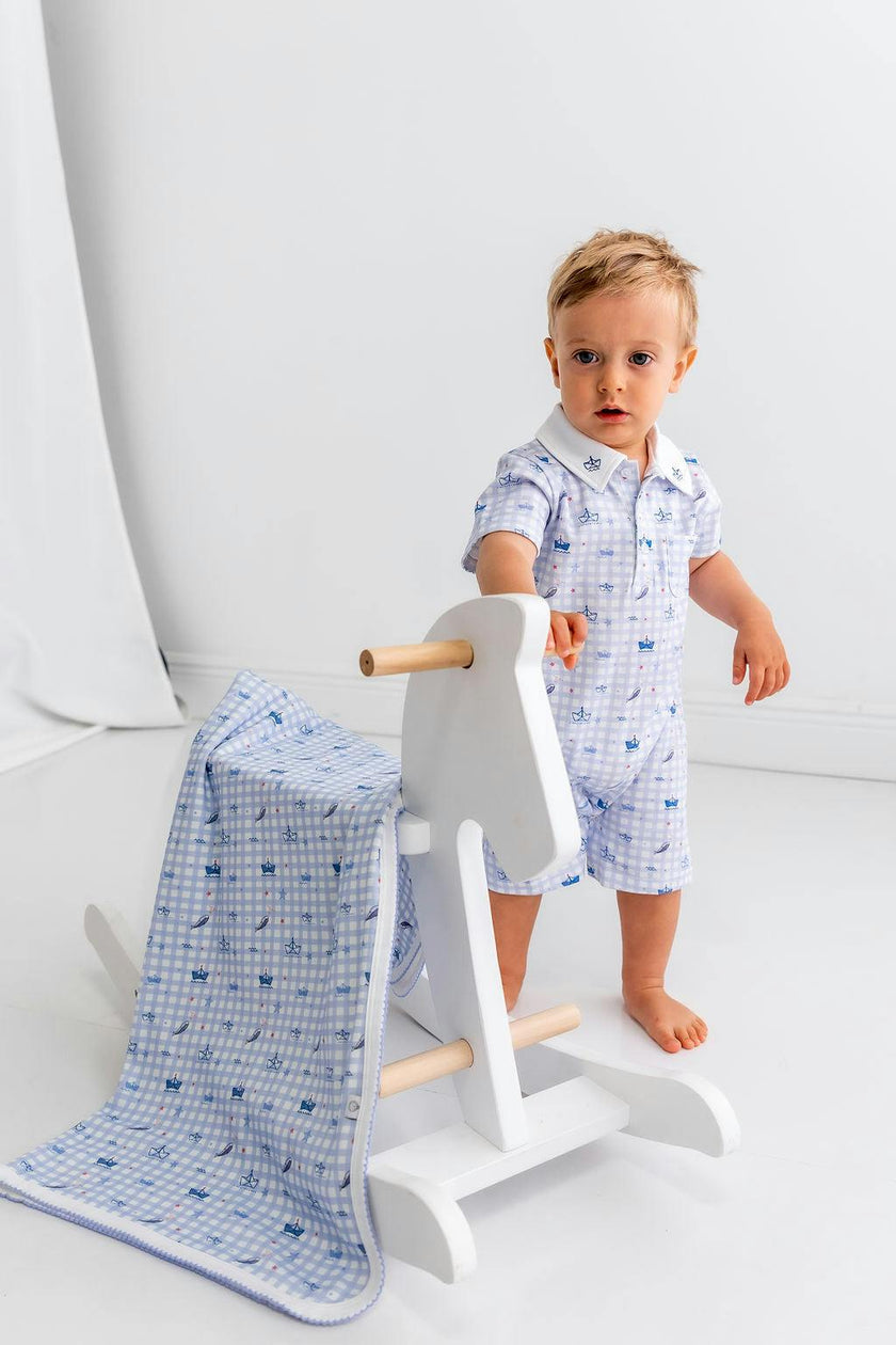 Sailor Pima Cotton Short Romper