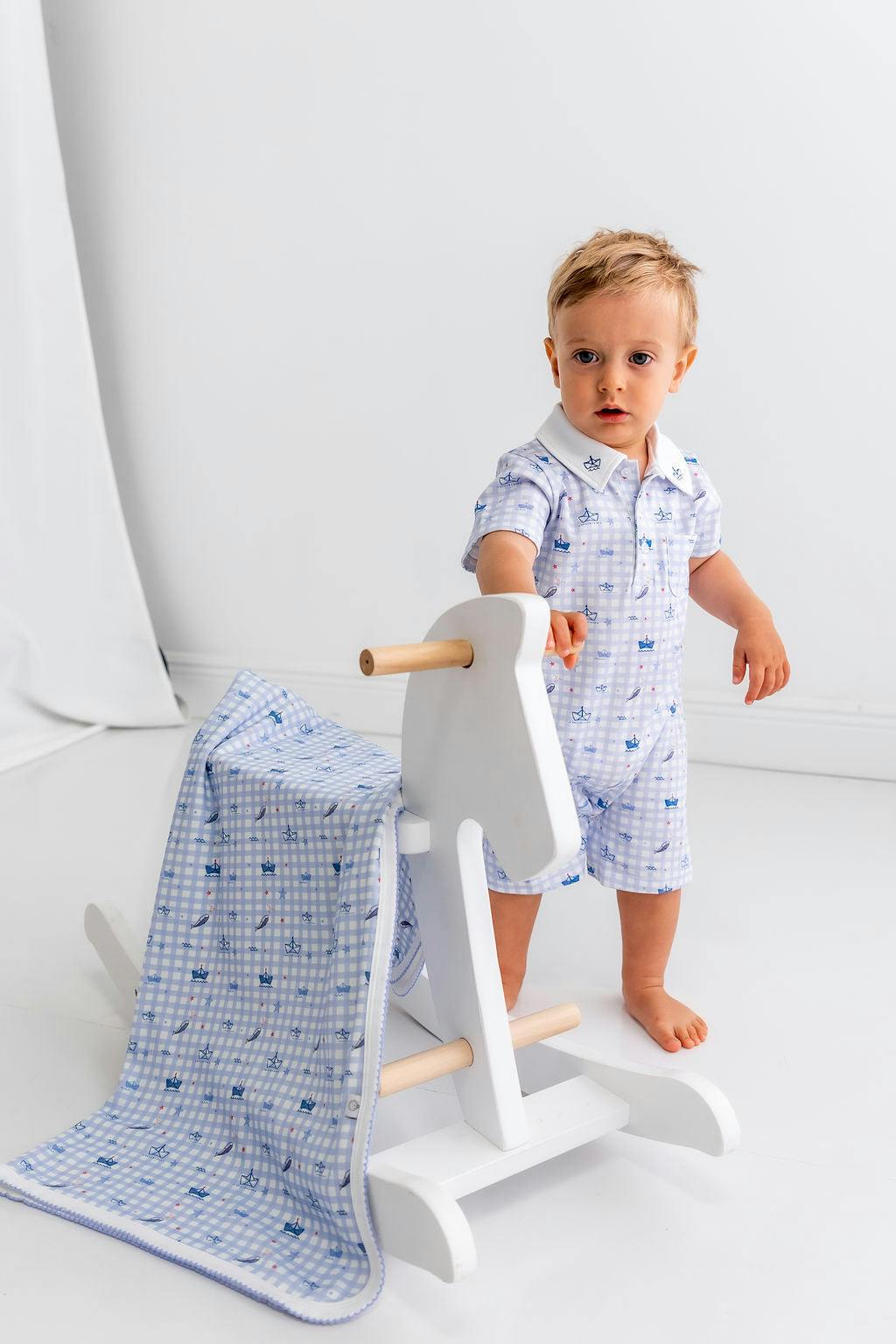 Sailor Pima Cotton Short Romper