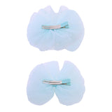 Tulle Bow Pearl Accented Hairclip Set