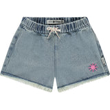 Pull On Frayed Denim Shorts