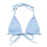 Womens Seaside Gingham Bikini Top