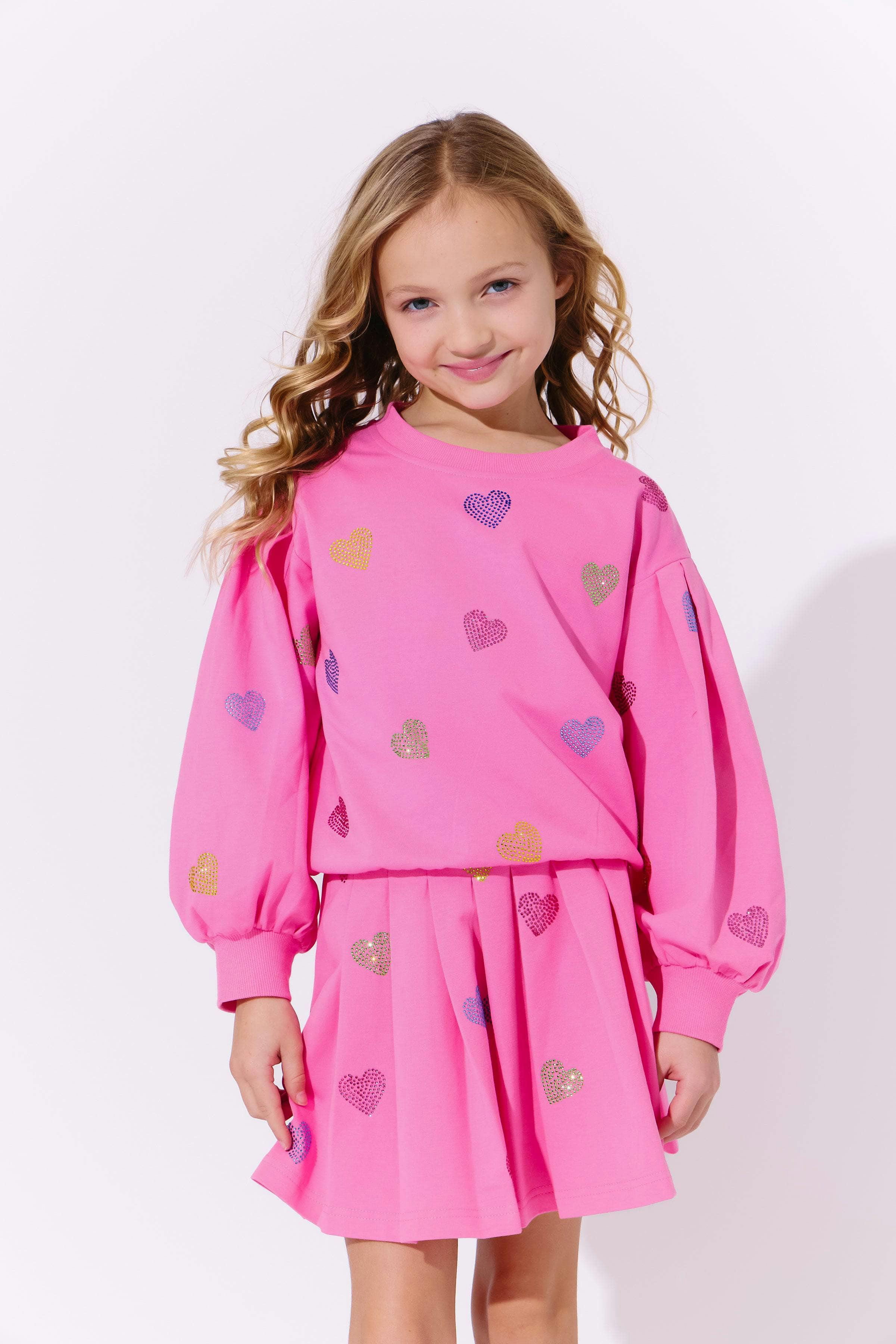 Pink Sparkle Hearts Set