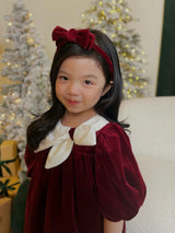 Cotton Velvet Headband Bow