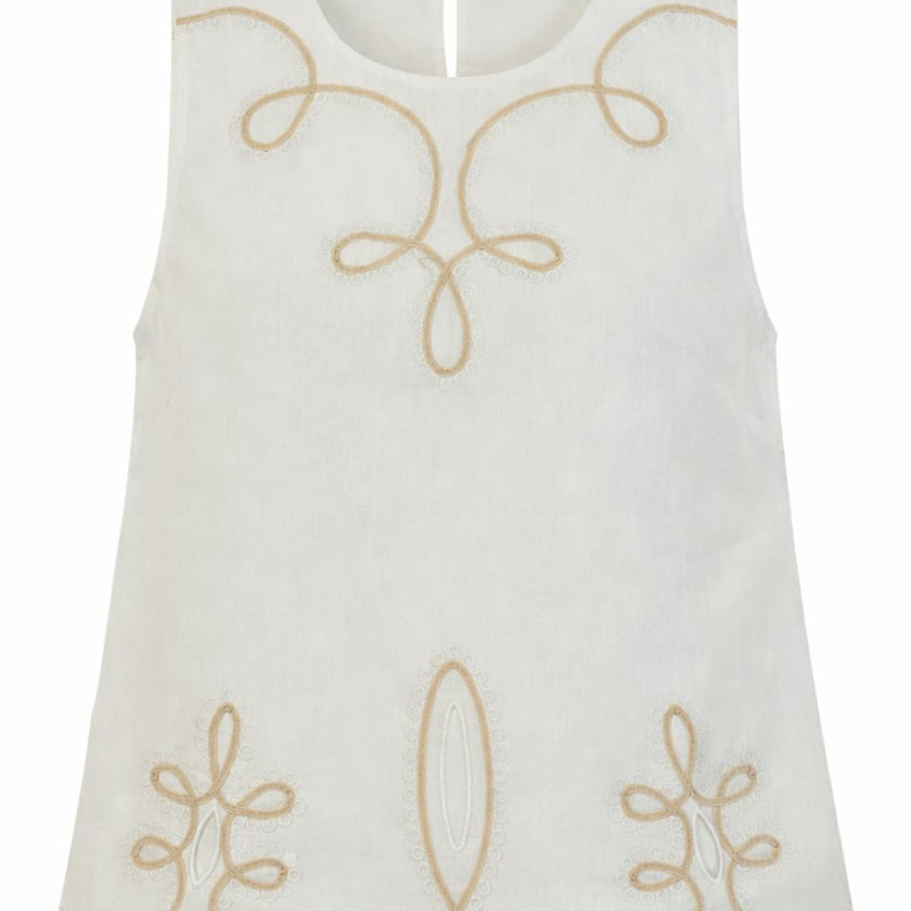 Hampton Ivory Embroidery Tank