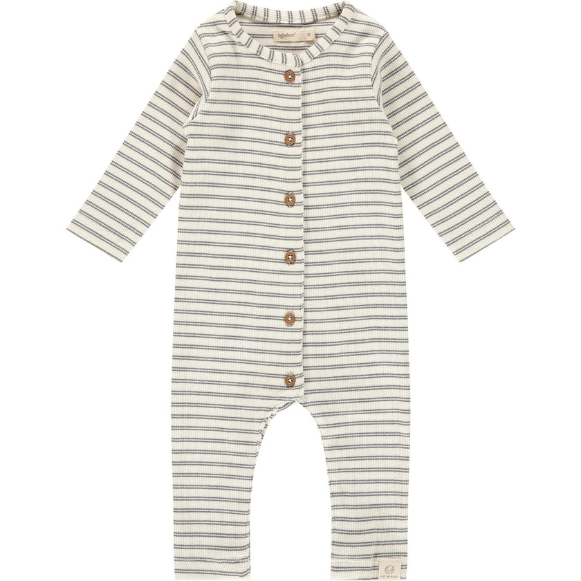 Striped Long Sleeve Romper