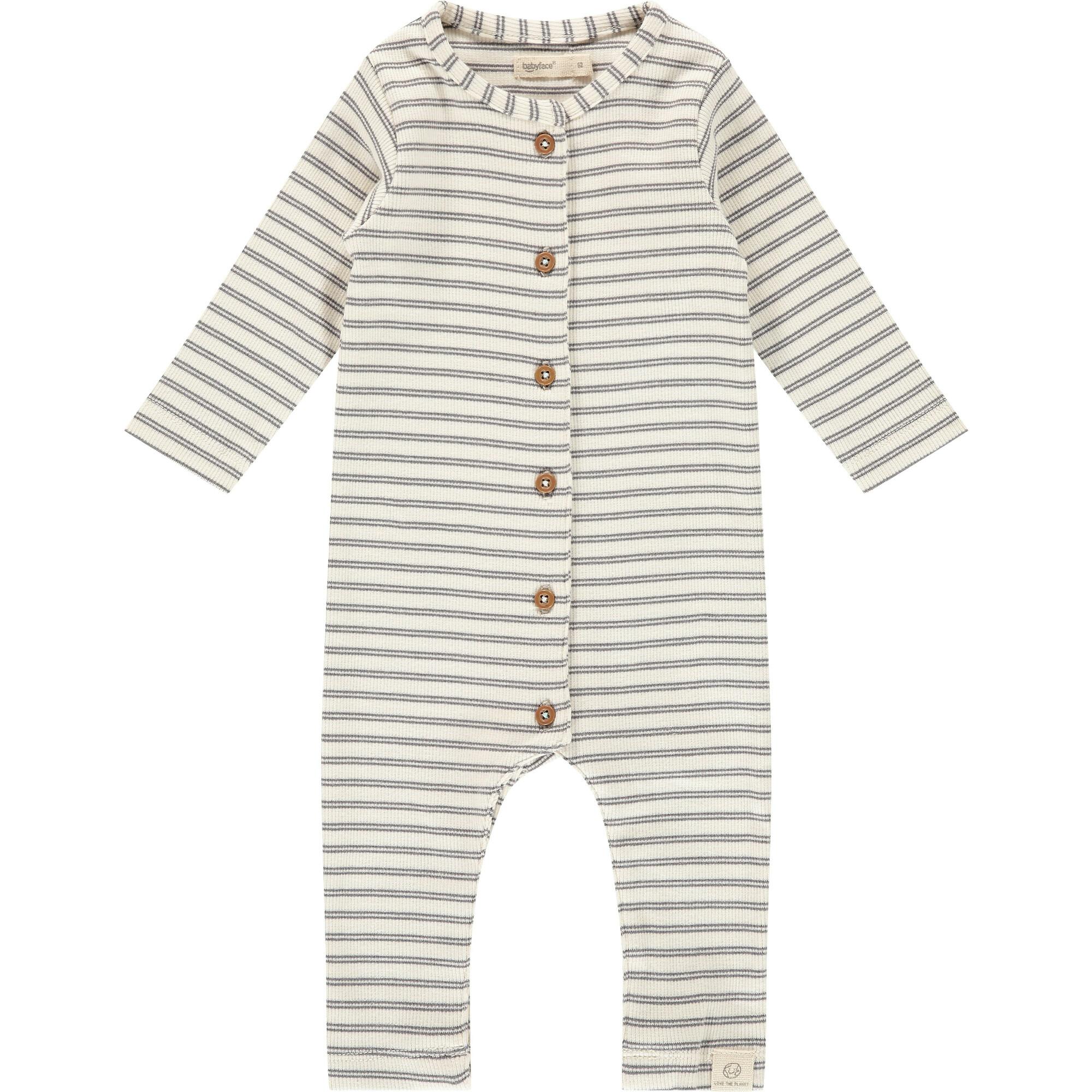 Striped Long Sleeve Romper