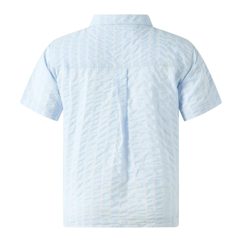 Blue Seersucker Shirt