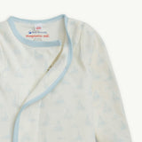Tiny Tides Bl Org Cot Magnetic Gown + Hat Set