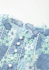 Jade Embroidered Mini Dress