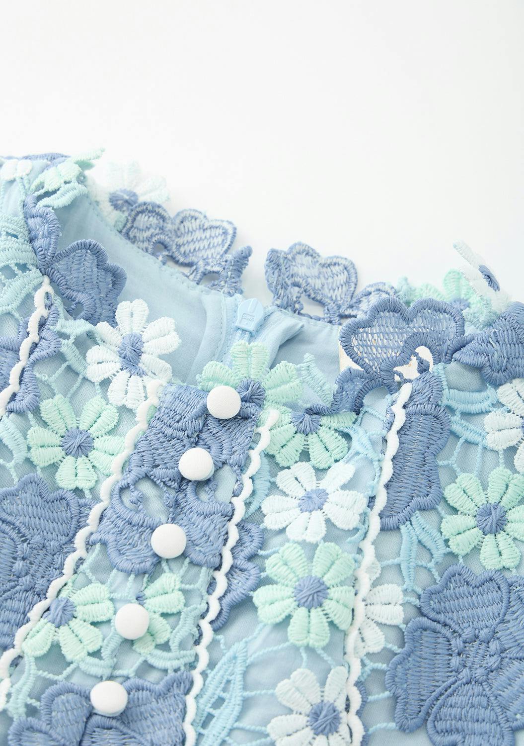 Jade Embroidered Mini Dress