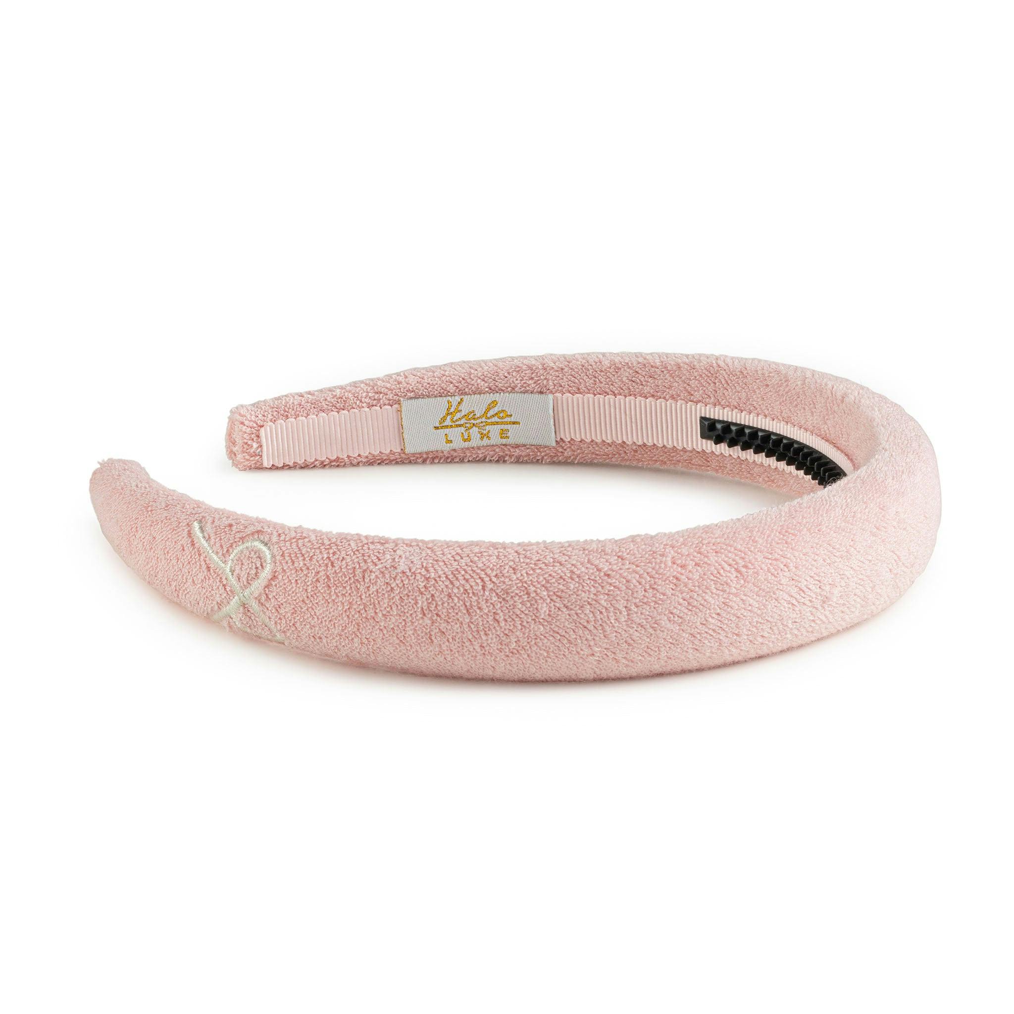 Halo Luxe Signature Terry Logo Headband - Ballet Slipper