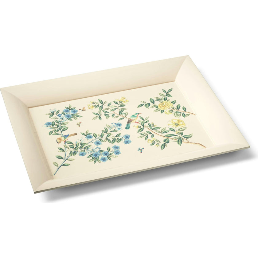Aerin X Gracie Lacquer Serving Tray, Cream