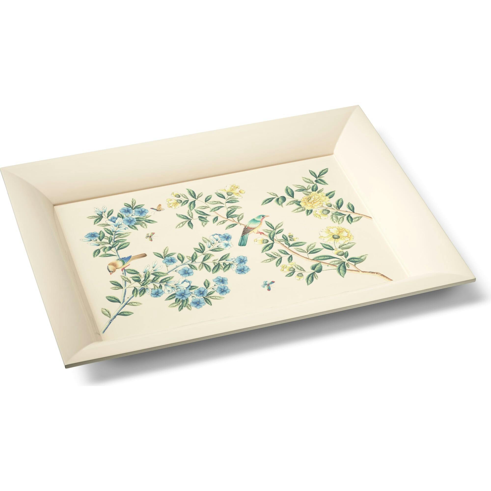 Aerin X Gracie Lacquer Serving Tray, Cream