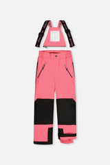 Two Piece Play Snowsuit Black Zebra Print With Pink Pants