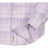 Linen Long Sleeve Button Down Shirt, Purple