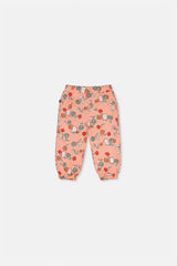 Baby French Terry Sweatpants Pink Cat Print