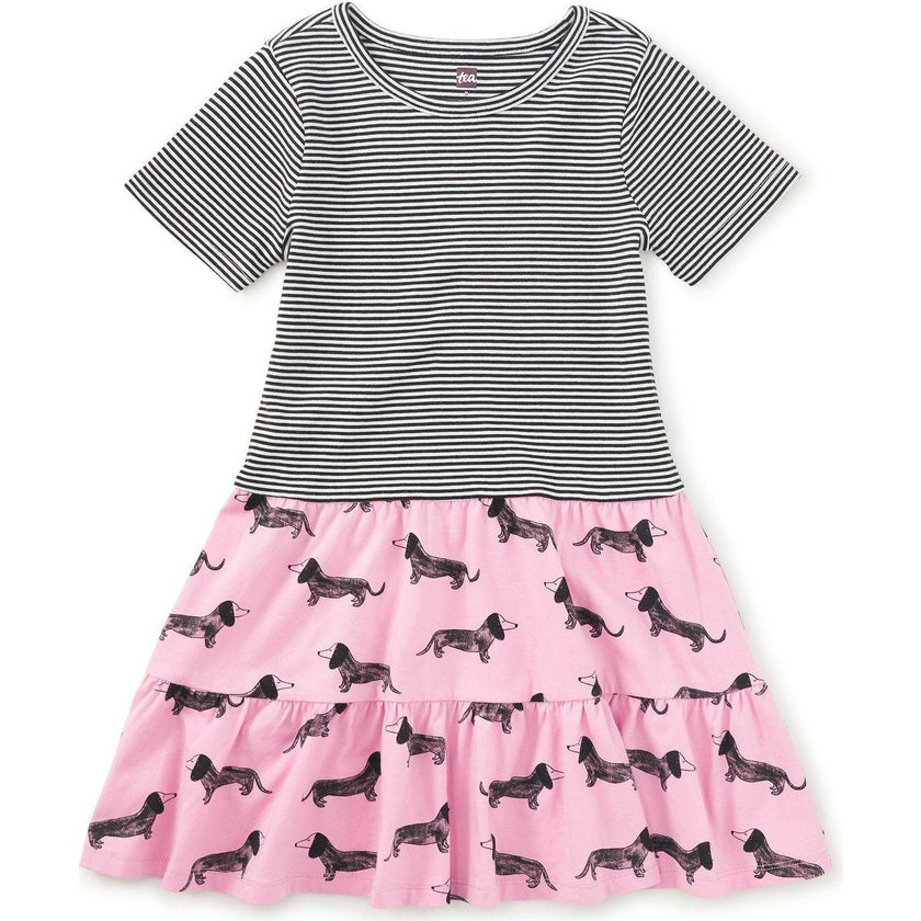 Tier Skirted Twirl Dress, Pink