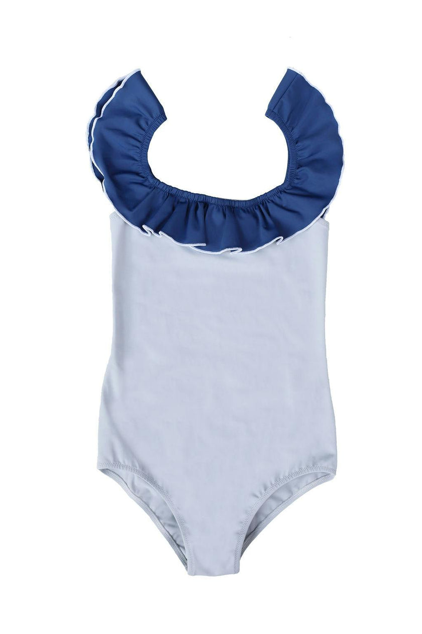Carolina One Piece Swimsuit Cloudgrey And Space Blue